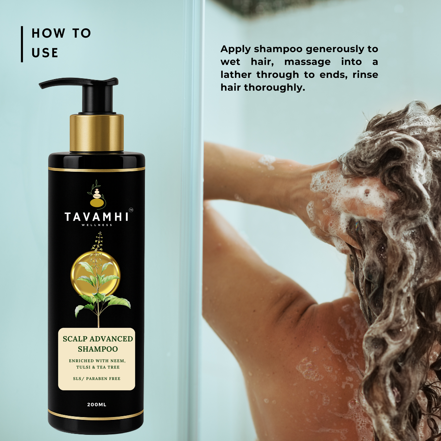 Scalp Advanced Shampoo, Enriched with Neem, Tulsi & Tea Tree, 200ml