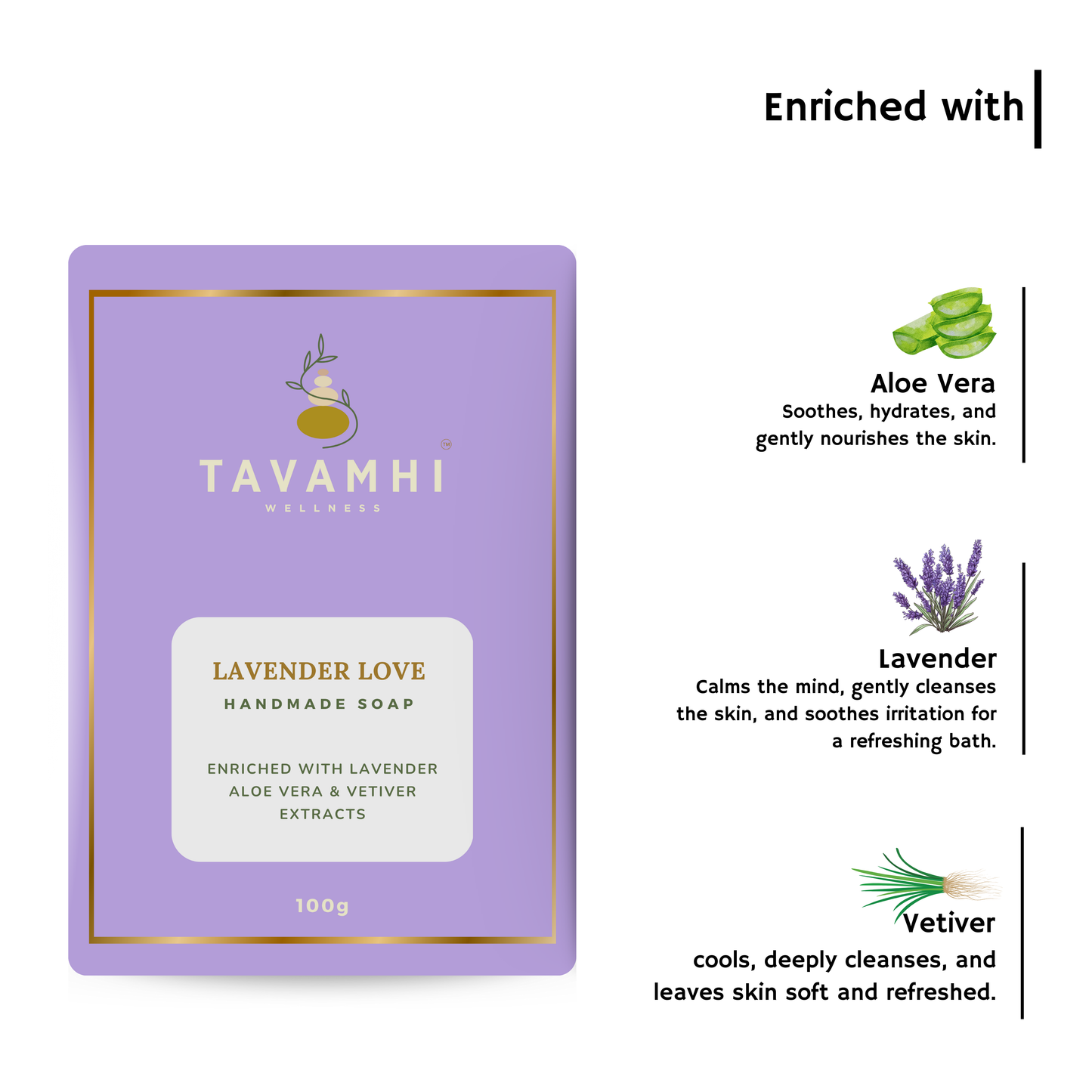 Handmade Luxury Soap Lavender, 100g