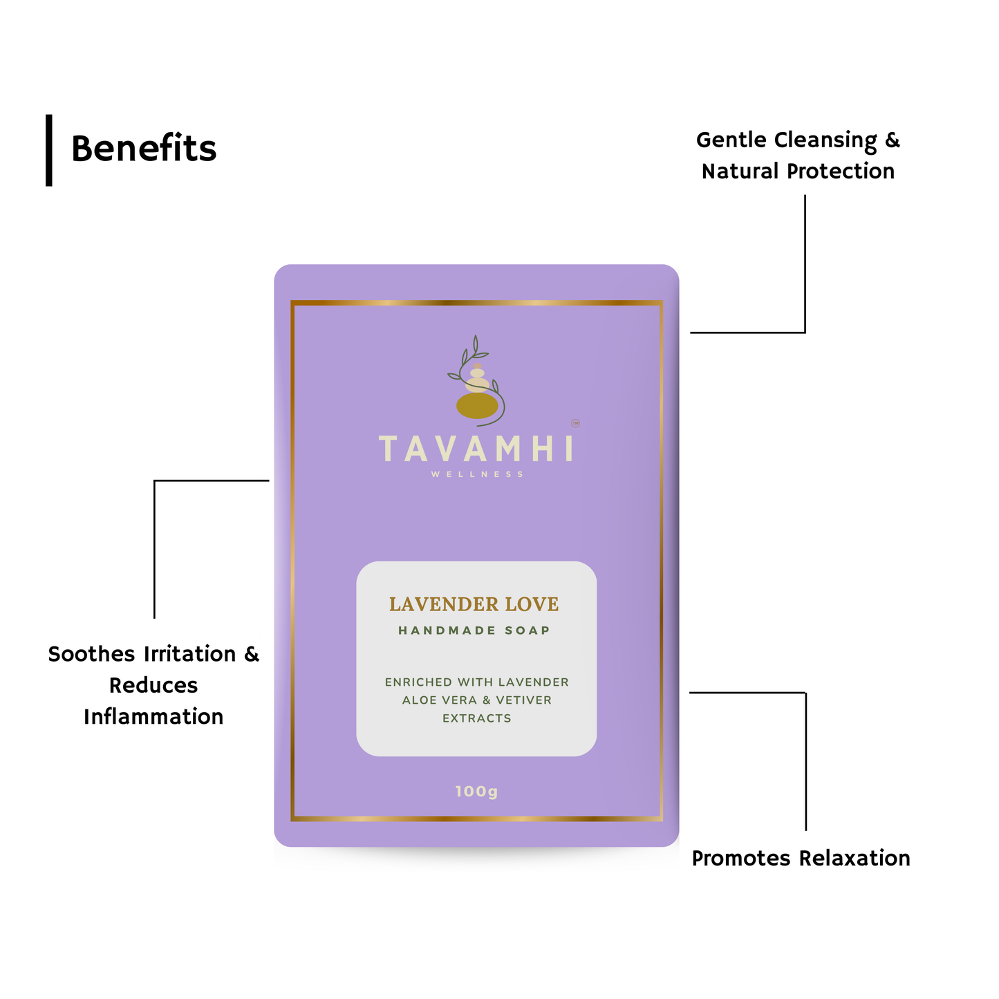 Handmade Luxury Soap Lavender, 100g