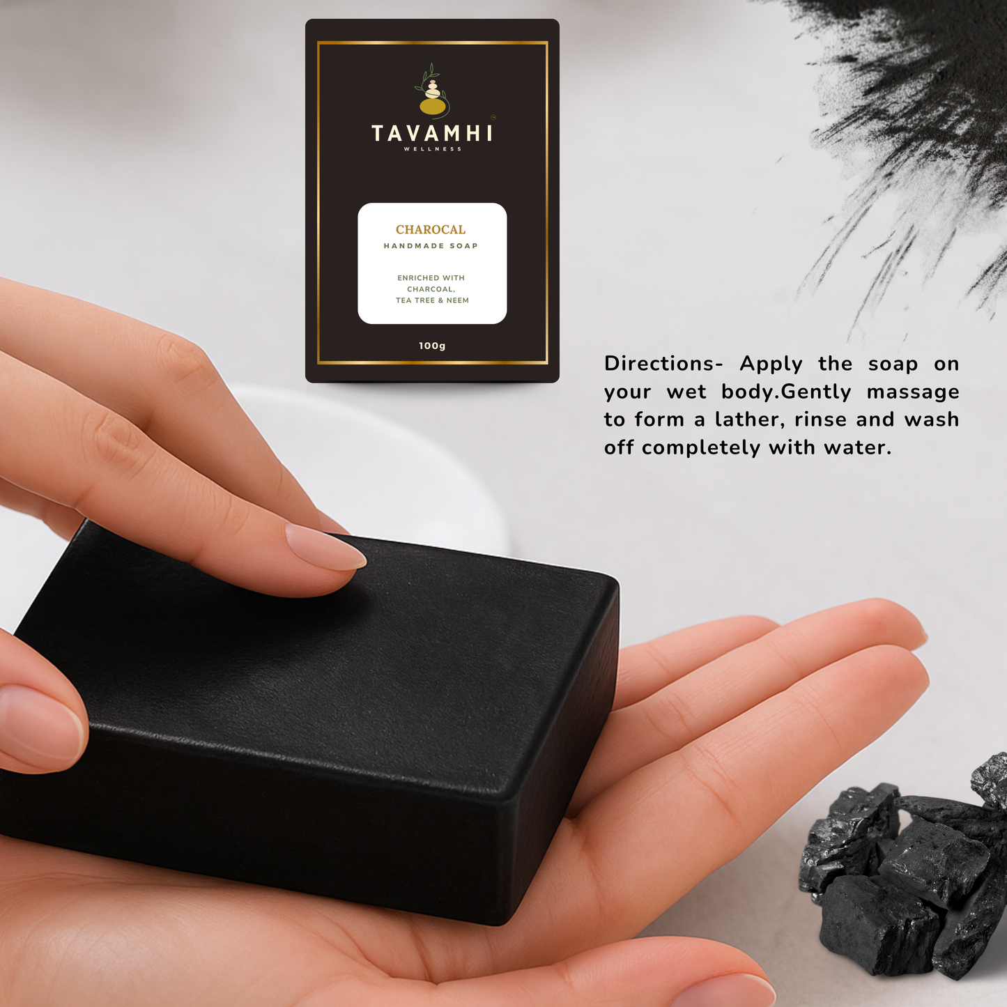 Handmade Detoxifying Soap Charcoal,100g