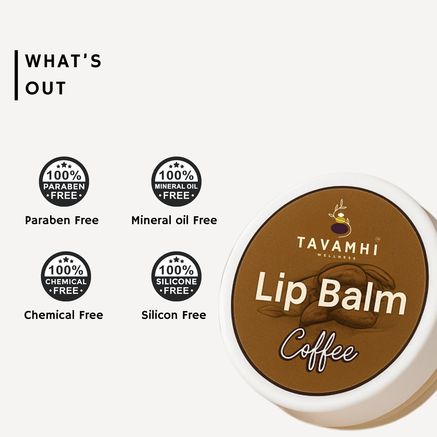 Coffee Lip Balm, For Smooth & Soft Lips 15gm - Blend of Natural Oils & Herbs , Preservative & Chemical Free