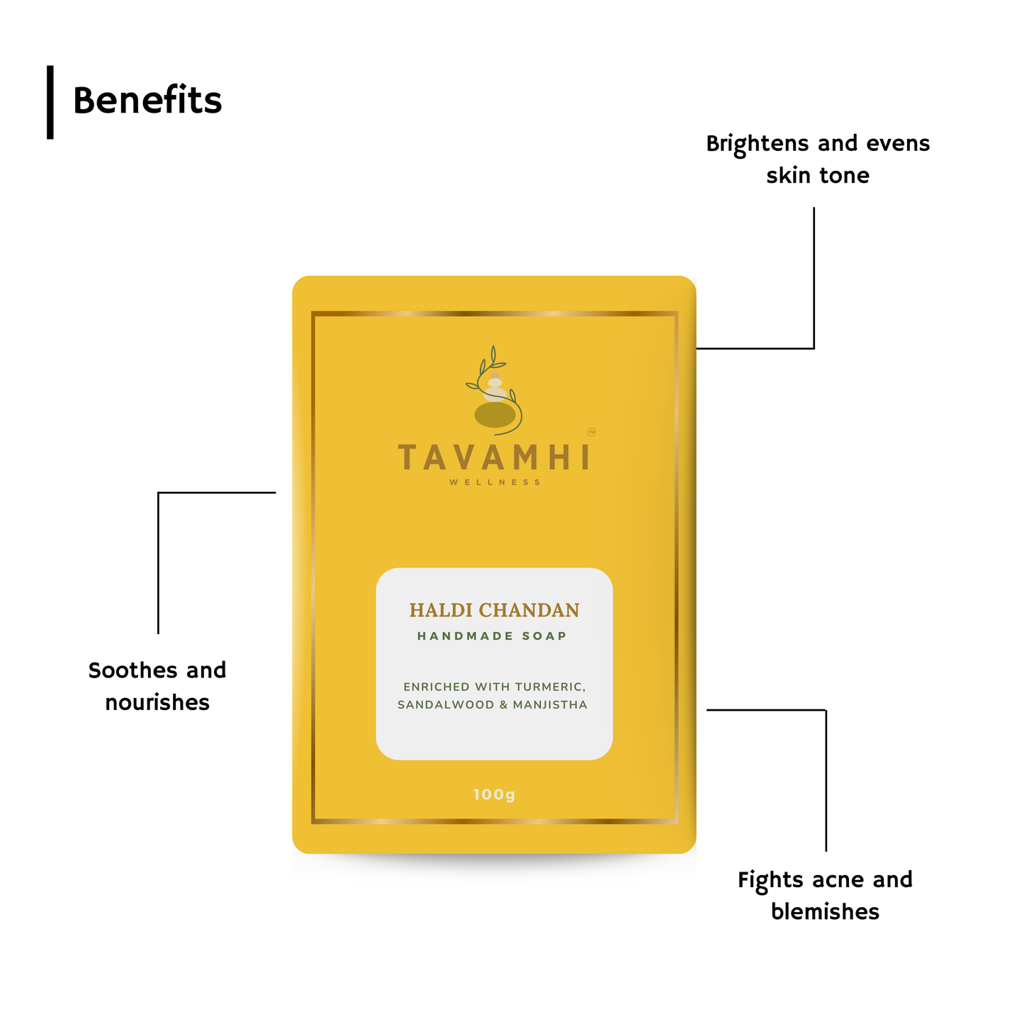 Handmade Luxury Soap- Haldi Chandan, 100g