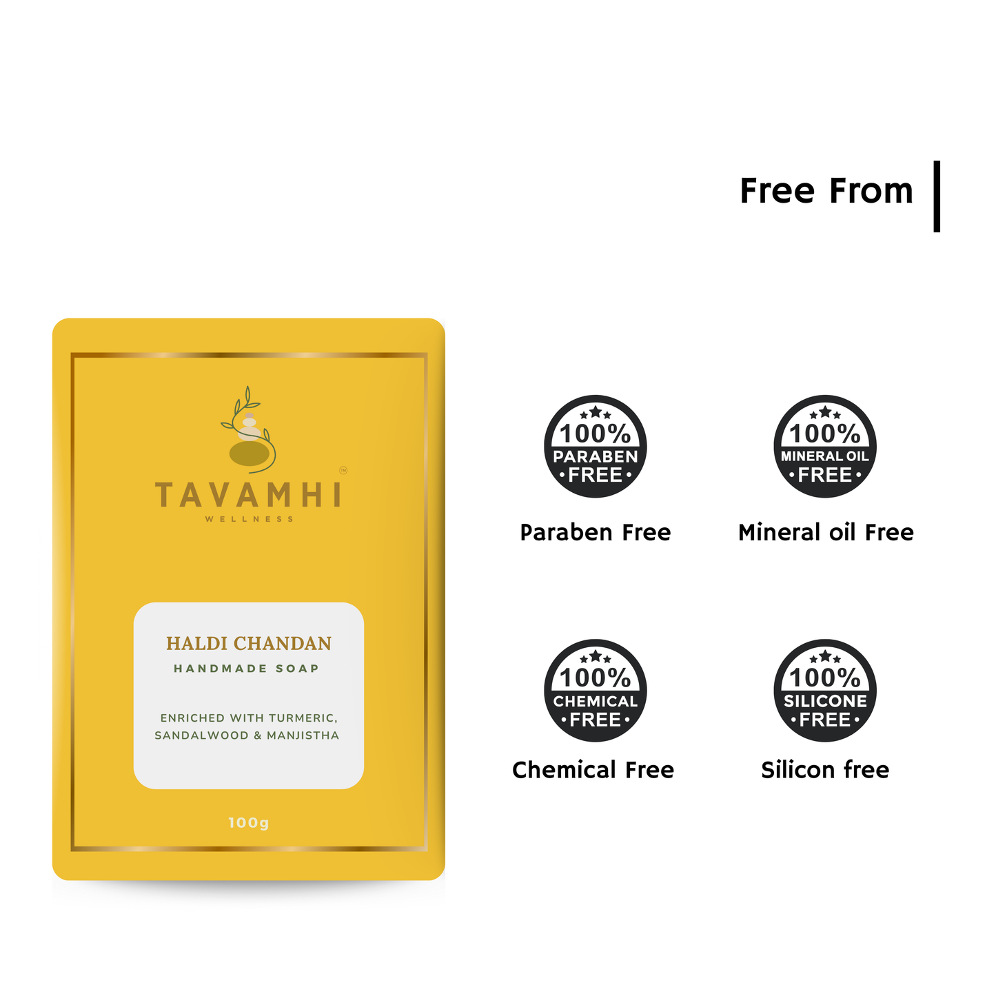 Handmade Luxury Soap- Haldi Chandan, 100g