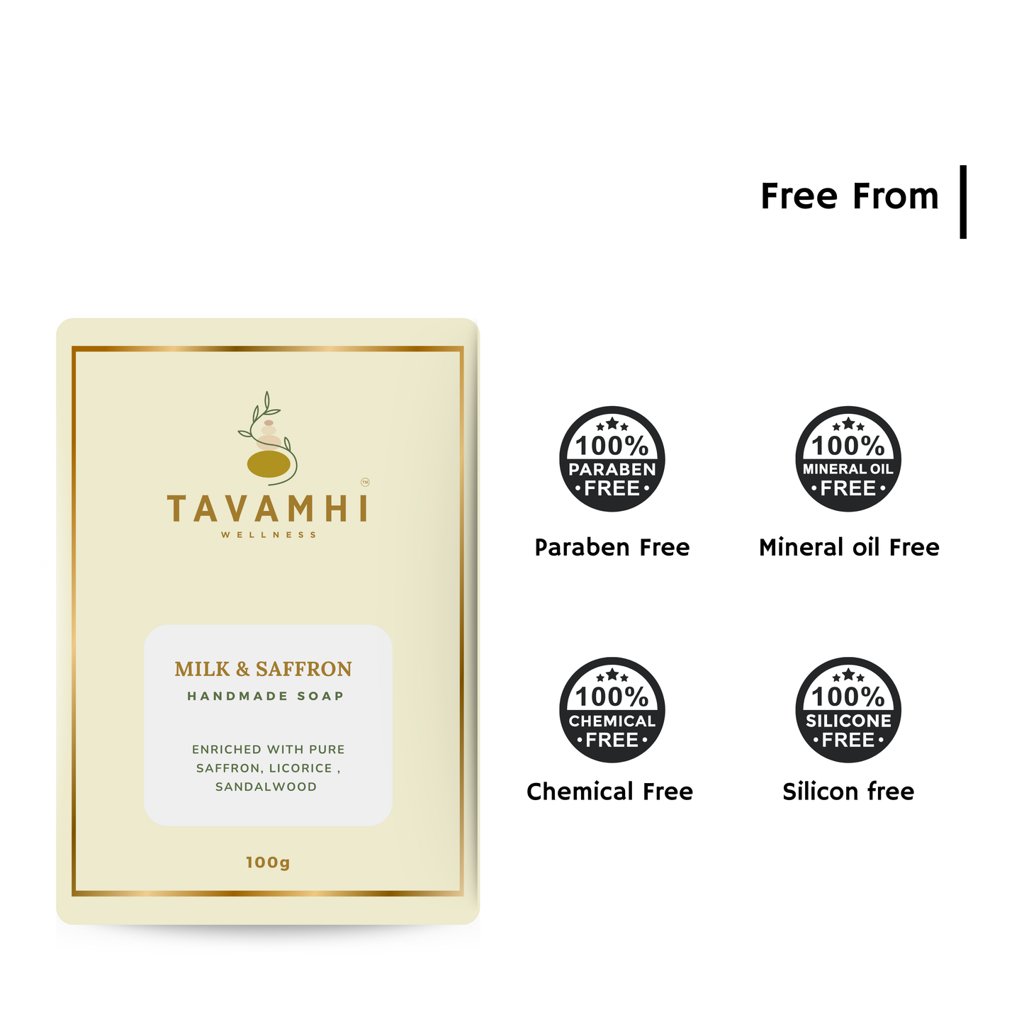 Handmade Luxury Soap Milk & Saffron, 100g