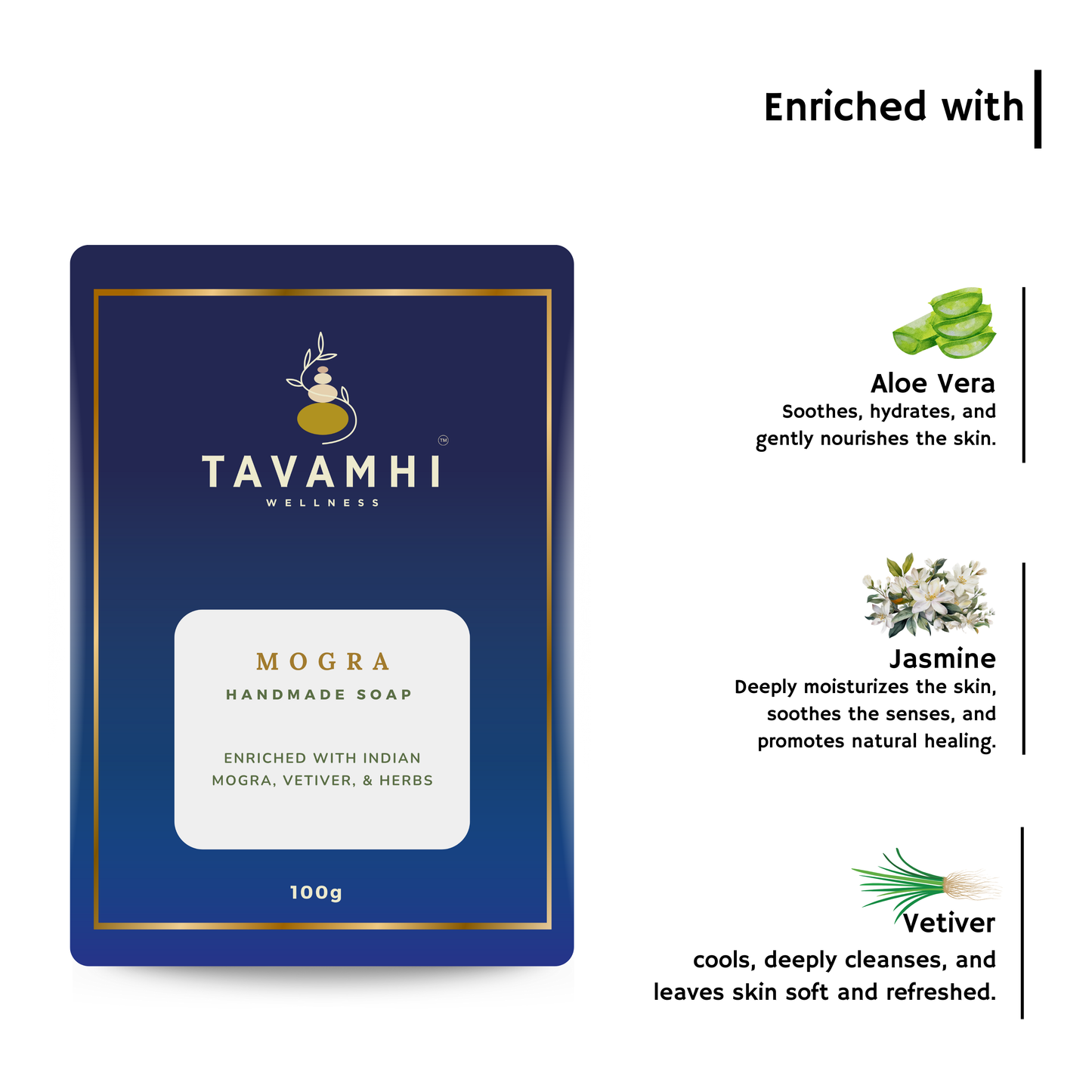 Handmade Luxury Soap Mogra, 100g