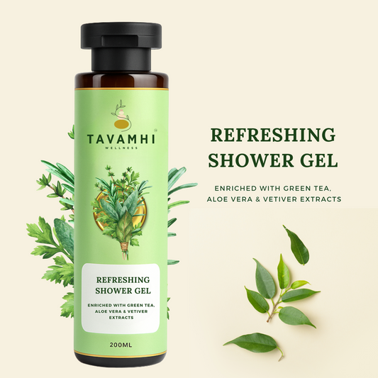Refreshing Shower Gel, Enriched with Green Tea, Aloe Vera & Vetiver, 200ml