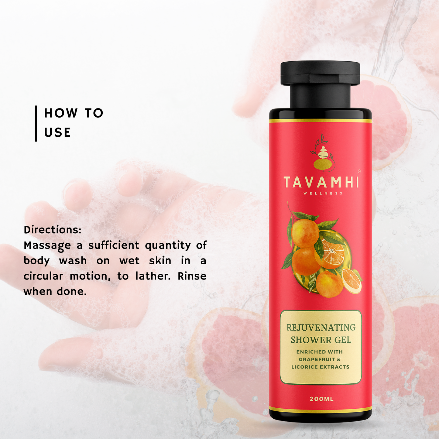 Rejuvenating Shower Gel, Enriched with Grapefruit & Licorice , 200ml