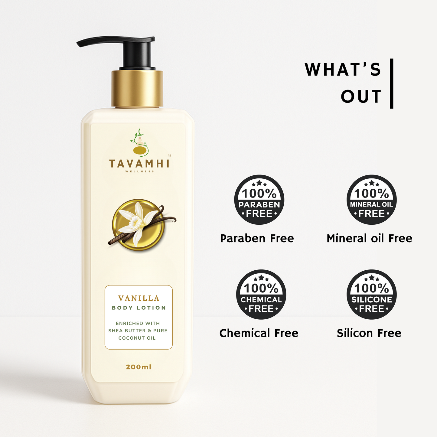 Vanilla Luxury Body Lotion, Enriched with Shea Butter & Coconut Oil , 200ml