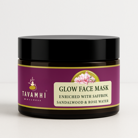 Glow Face Mask, Enriched with Saffron , Sandalwood & Rose water, 50g