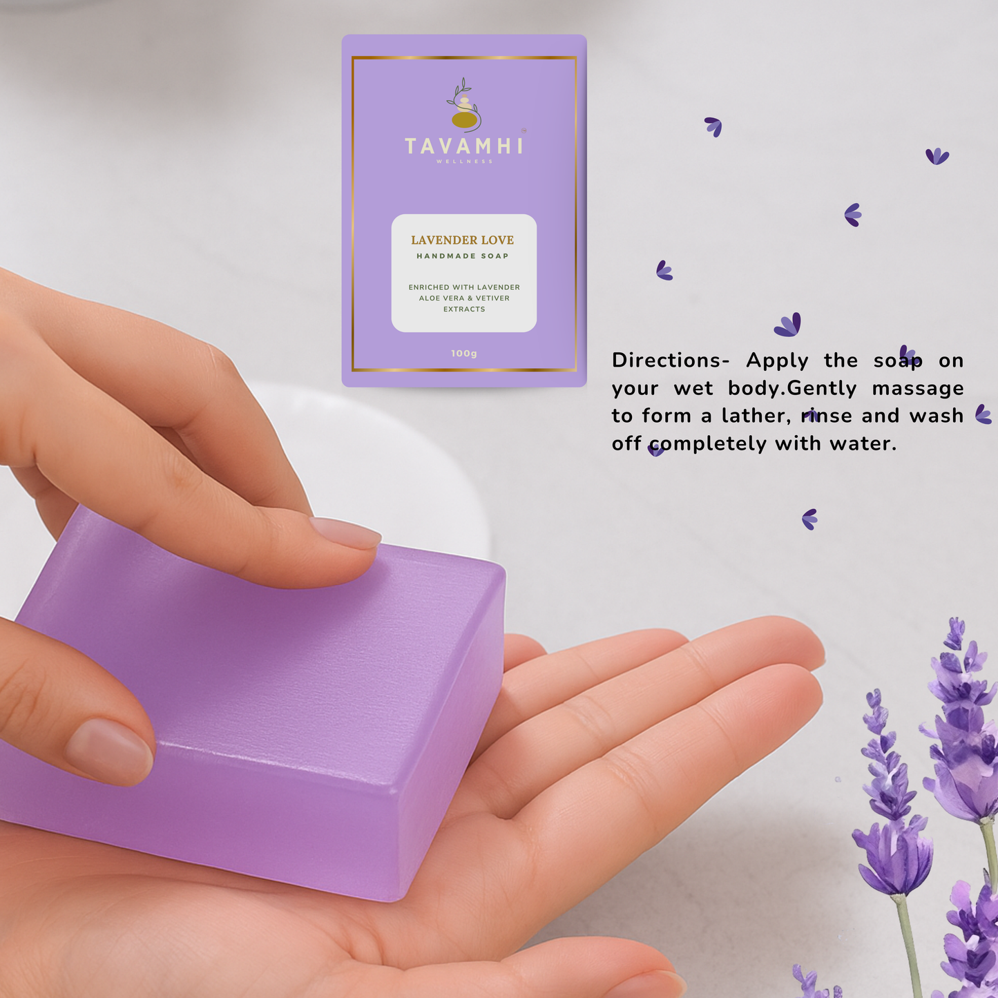 Handmade Luxury Soap Lavender, 100g