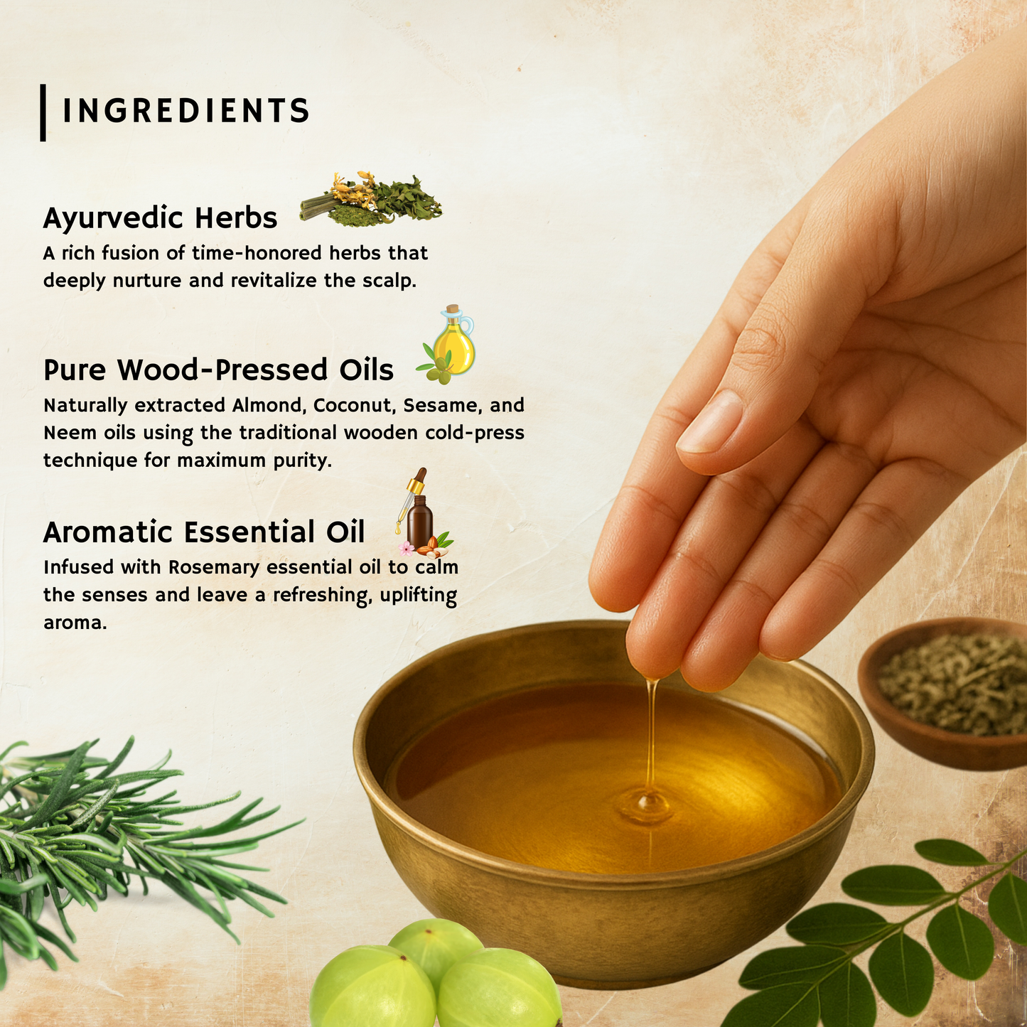 Ayurvedic Hair Oil- Pure Blend of Pure Oils & Herbs- 200ml