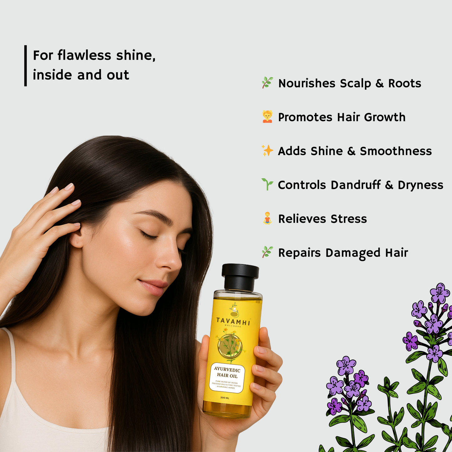 Ayurvedic Hair Oil- Pure Blend of Pure Oils & Herbs- 200ml