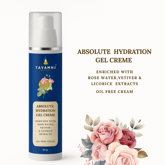 Absolute Hydration Gel Creme, Oil Free Cream, Enriched with Rose Water, Vetiver & Licorice, 50g