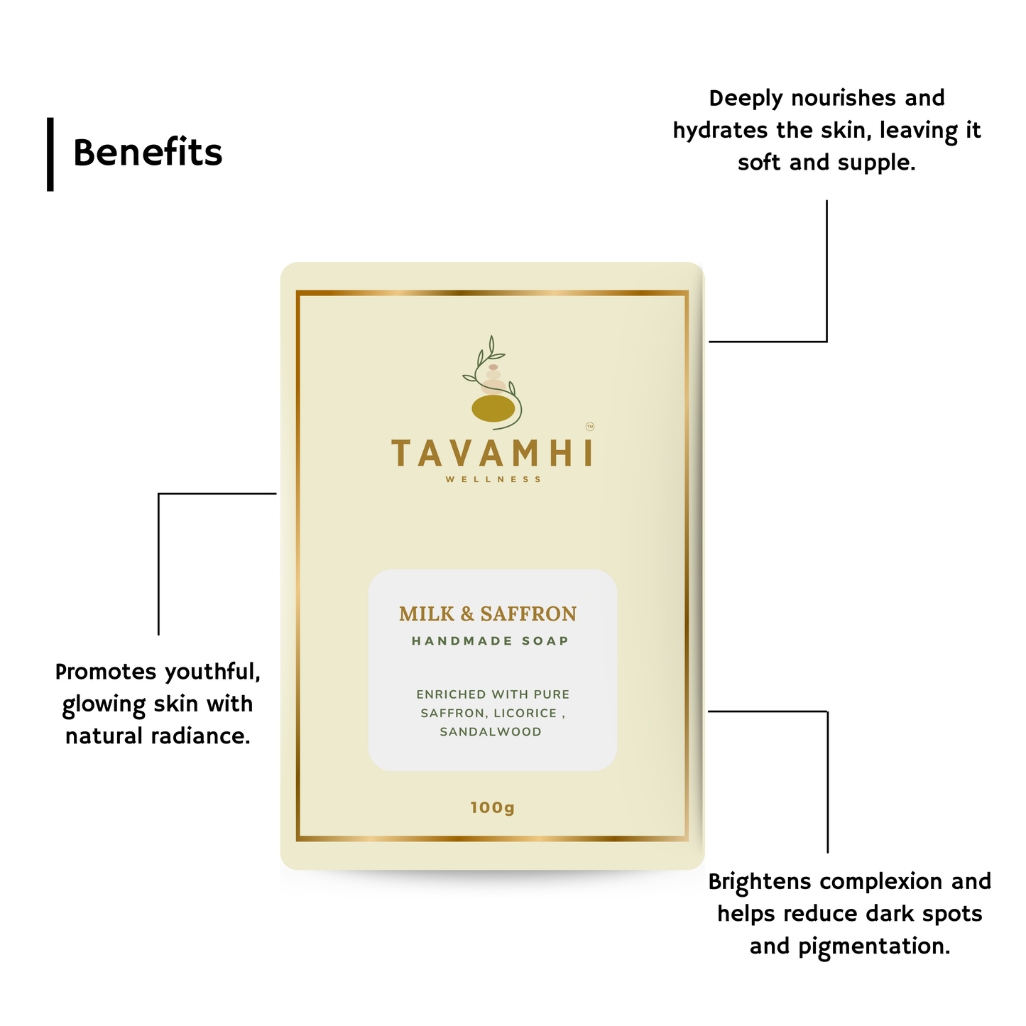 Handmade Luxury Soap Milk & Saffron, 100g