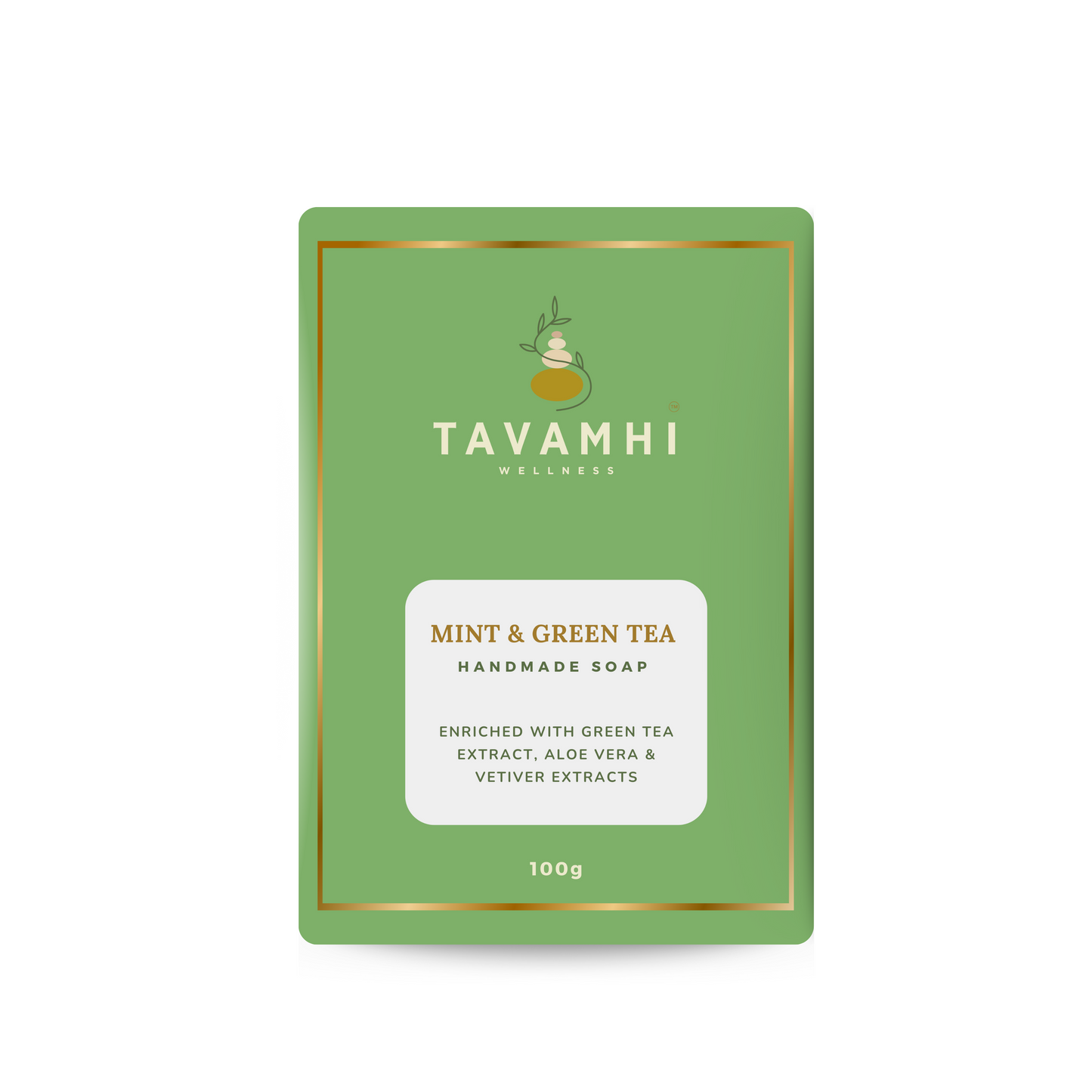 Handmade Luxury Soap, Mint & Green Tea , 100g