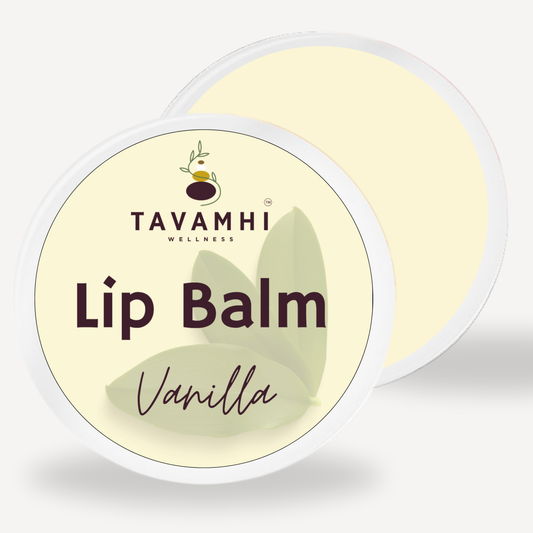 Vanilla Lip Balm, For Smooth & Soft Lips 15gm - Blend of Natural Oils & Herbs , Preservative & Chemical Free